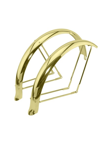26 Flared Adjustable Balloon Fender Set Gold.